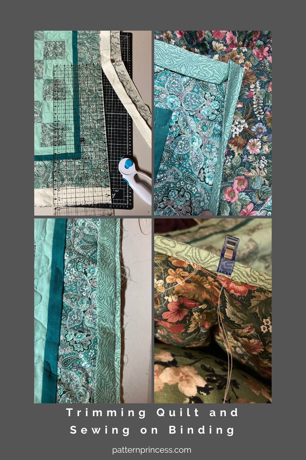 Trimming Quilt and Sewing on Binding