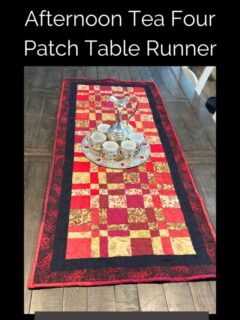 Afternoon Tea Four Patch Table Runner