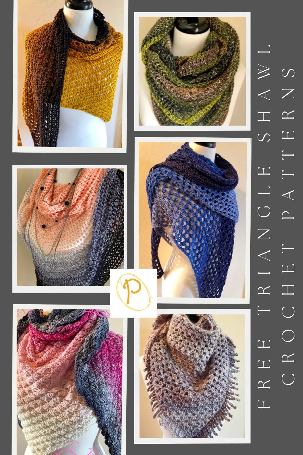 free triangle shawl crochet patterns