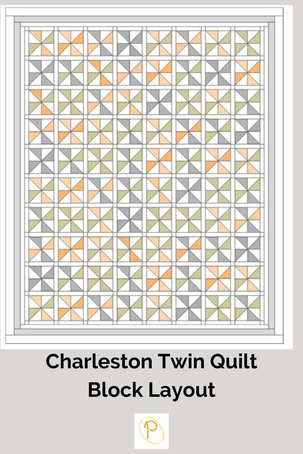 Charleston Twin Quilt Block Layout