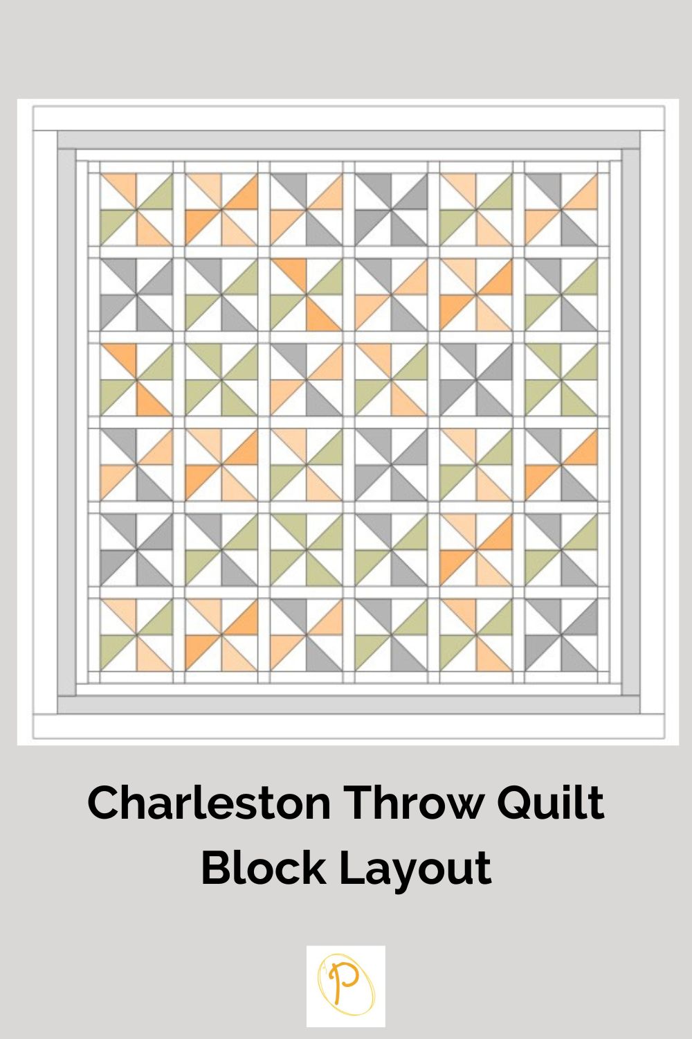 Charleston Throw Baby Quilt Block Layout