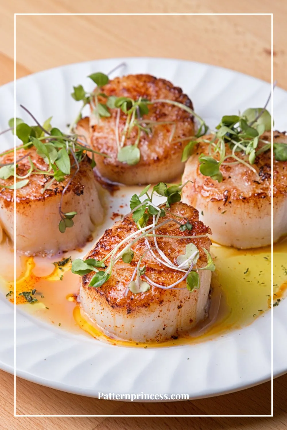 Scallops in Butter Sauce with Microgreens