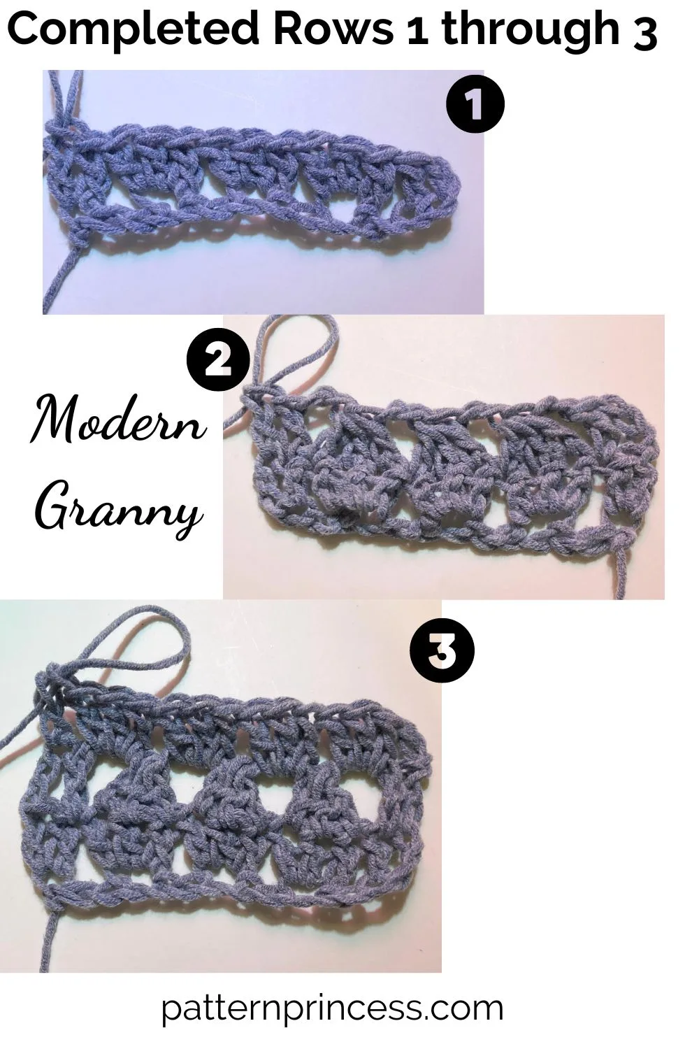 How to Crochet the Modern Granny Stitch - Pattern Princess