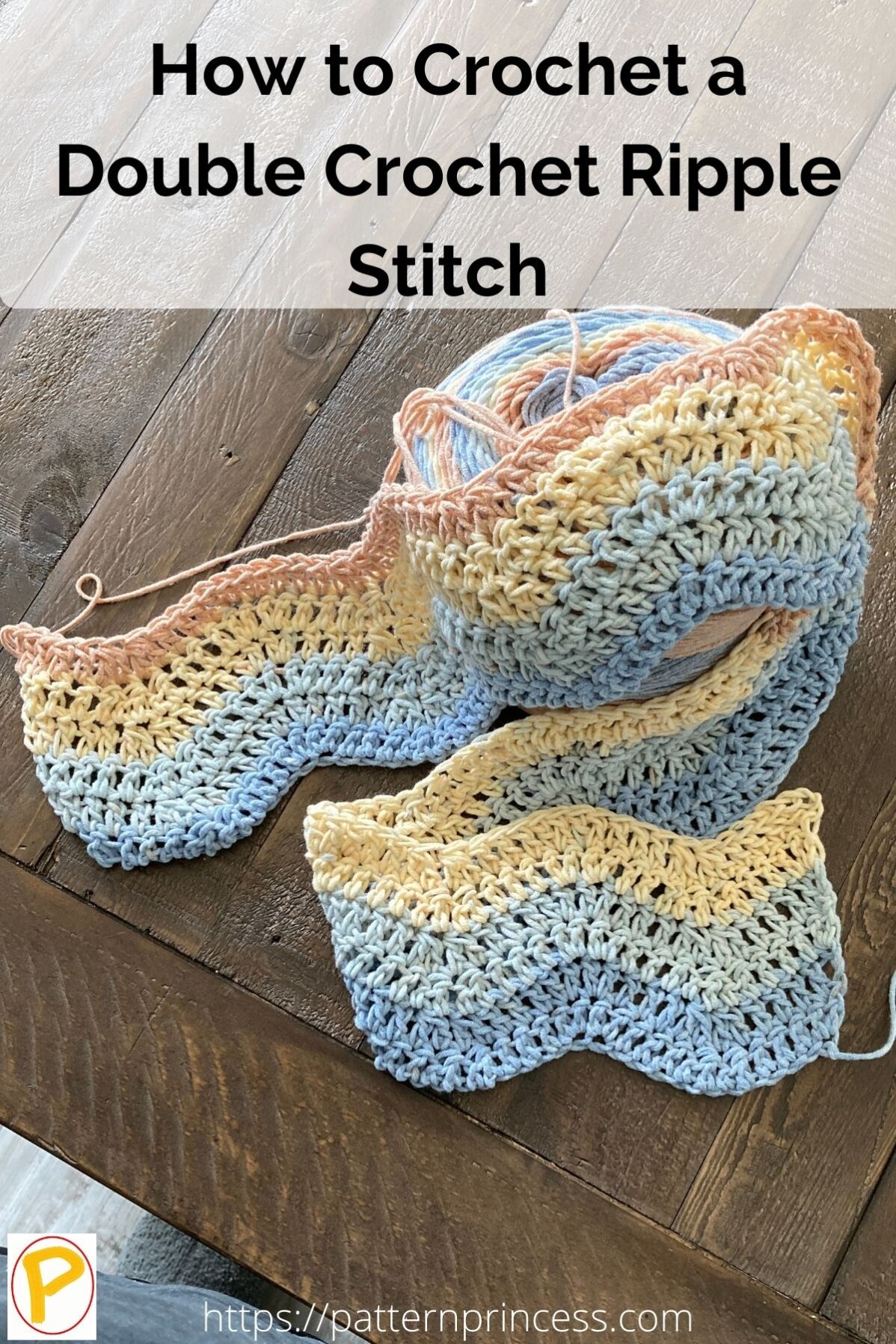 How to Crochet a Double Crochet Ripple Stitch