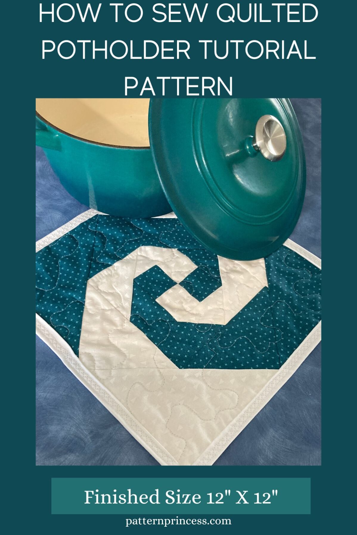 How to Sew Quilted Potholder Tutorial Pattern