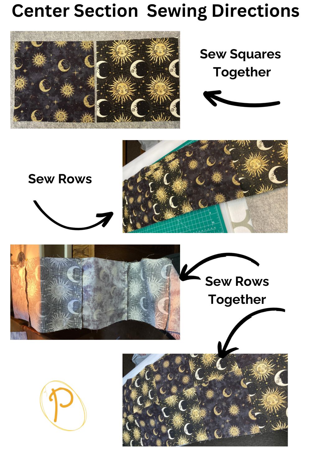 Center Section Sewing Directions