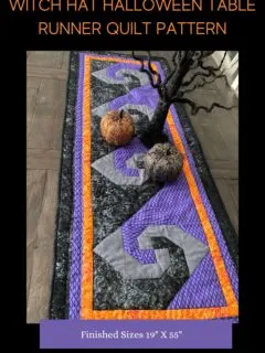 Witch Hat Halloween Table Runner Quilt Pattern