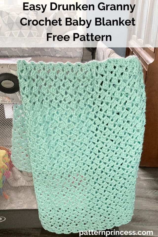 Easy Drunken Granny Crochet Baby Blanket Free Pattern Pattern Princess