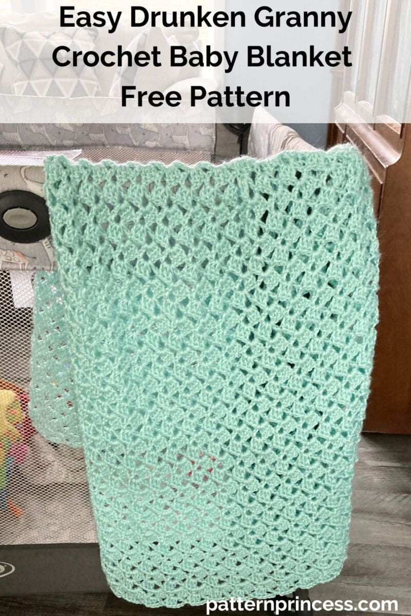 Easy Drunken Granny Crochet Baby Blanket Free Pattern Pattern Princess