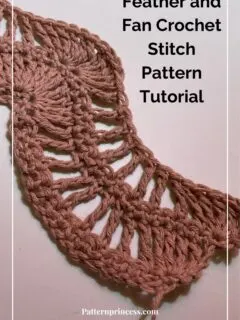 Feather and Fan Crochet Stitch Pattern Tutorial