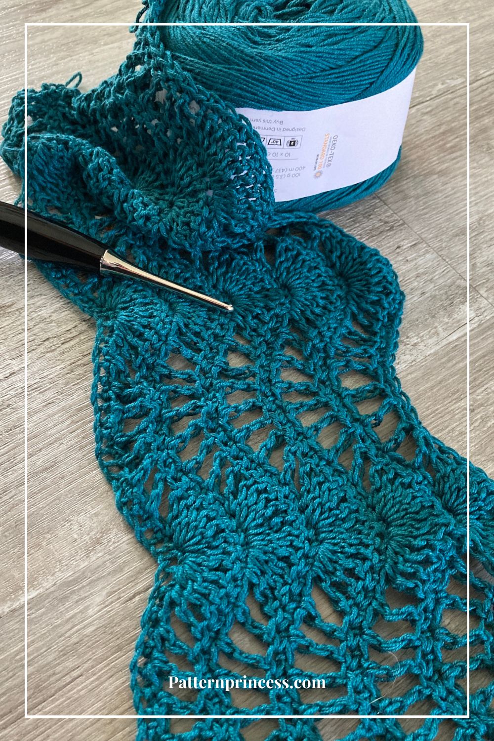 Beginning the Feather and Fan Shawl Pattern