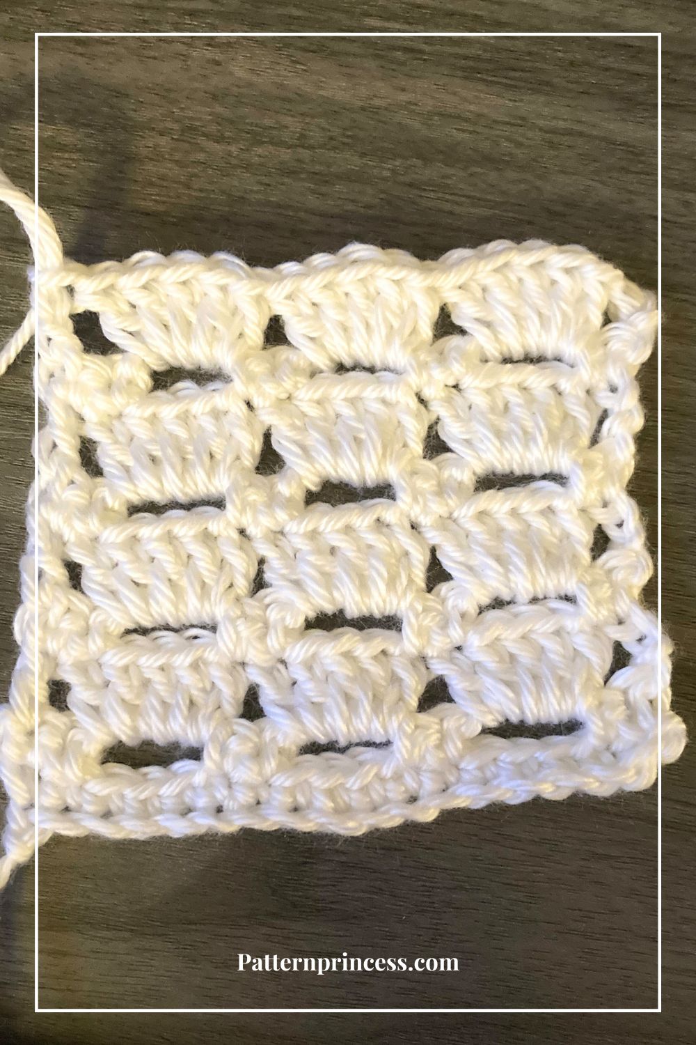 Vintage Crochet Stitch Tutorial in White Yarn