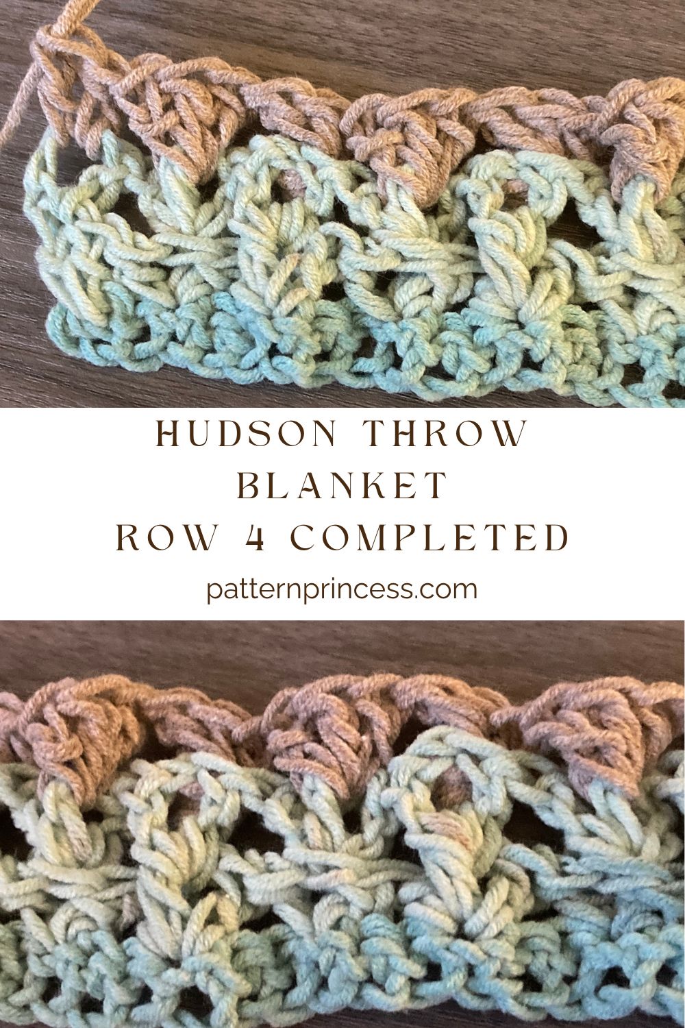 Hudson Throw Blanket row 4 completed