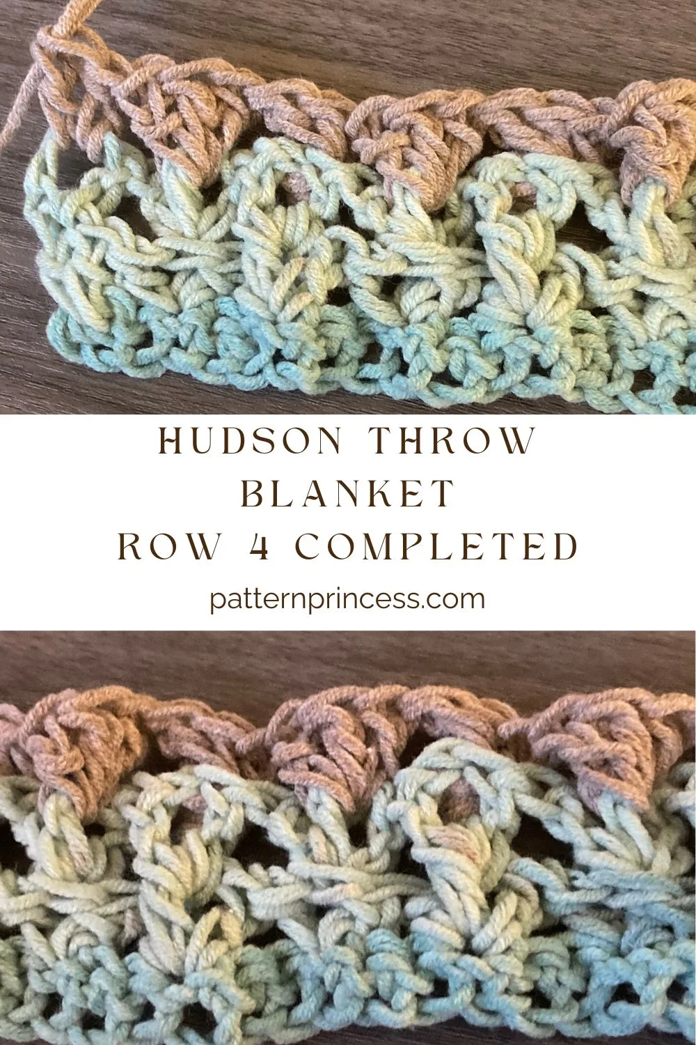 Hudson Throw Blanket row 4 completed