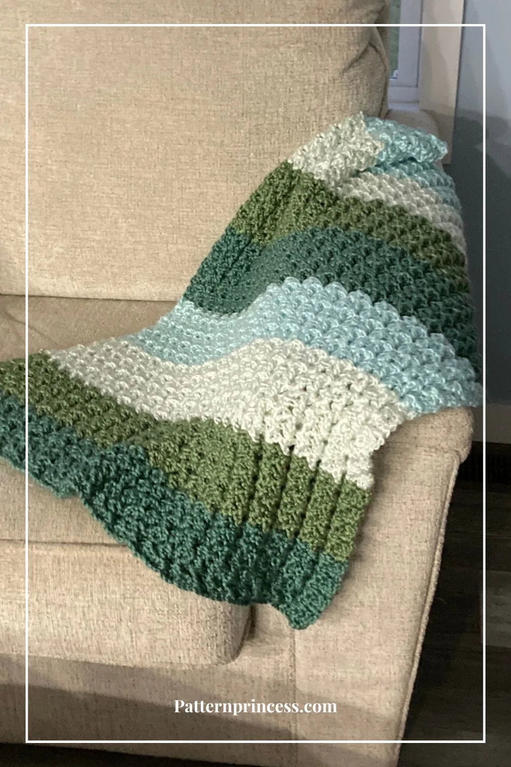 Hudson blanket on sofa
