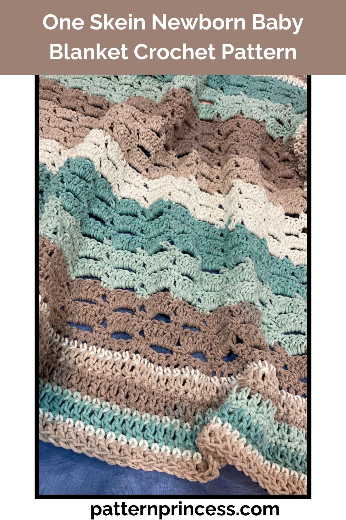 One Skein Newborn Baby Blanket Crochet Pattern