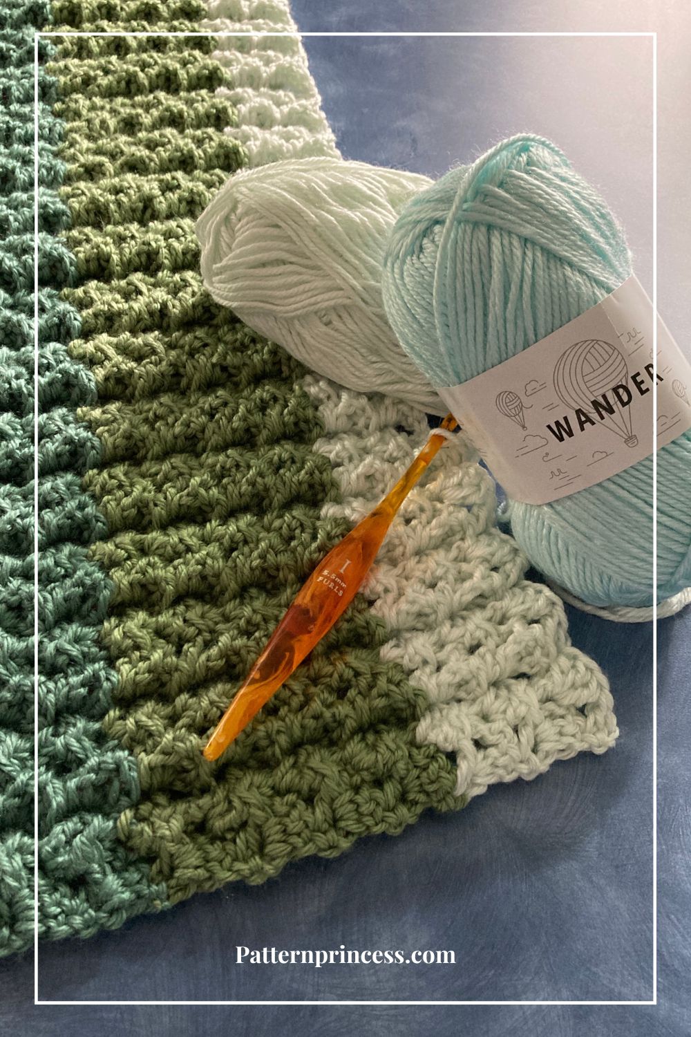 Wander Acrylic Yarn and Furls Crochet Hook