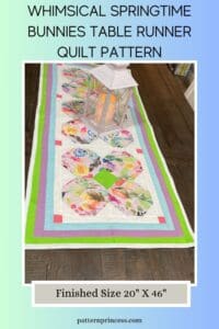 Whimsical Springtime Bunnies Table Runner Quilt Pattern