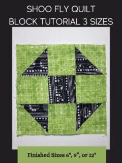 How to Make a Shoo Fly Quilt Block Tutorial 3 Sizes