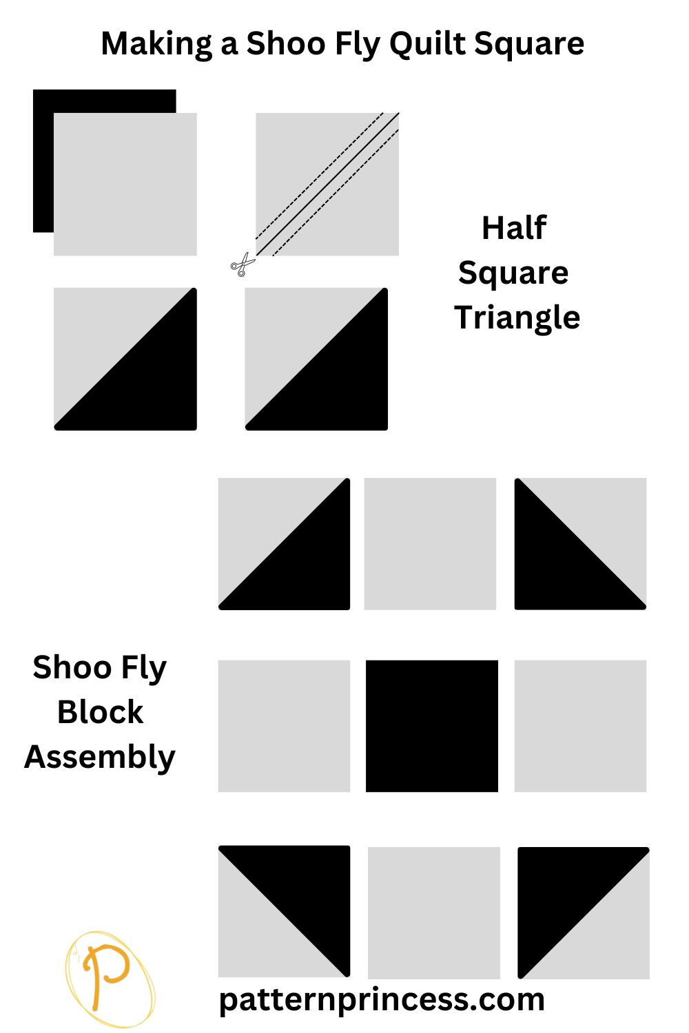 Making a Shoo Fly Quilt Square