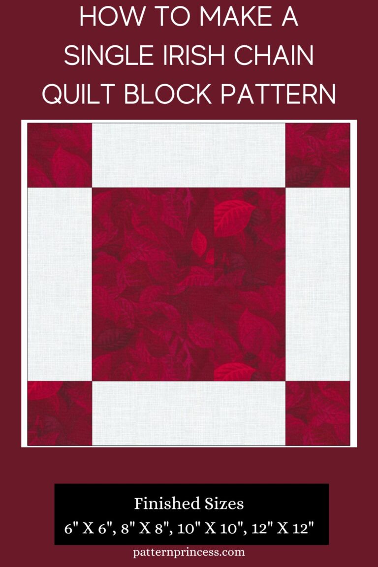 How to Make a Single Irish Chain Quilt Block Pattern