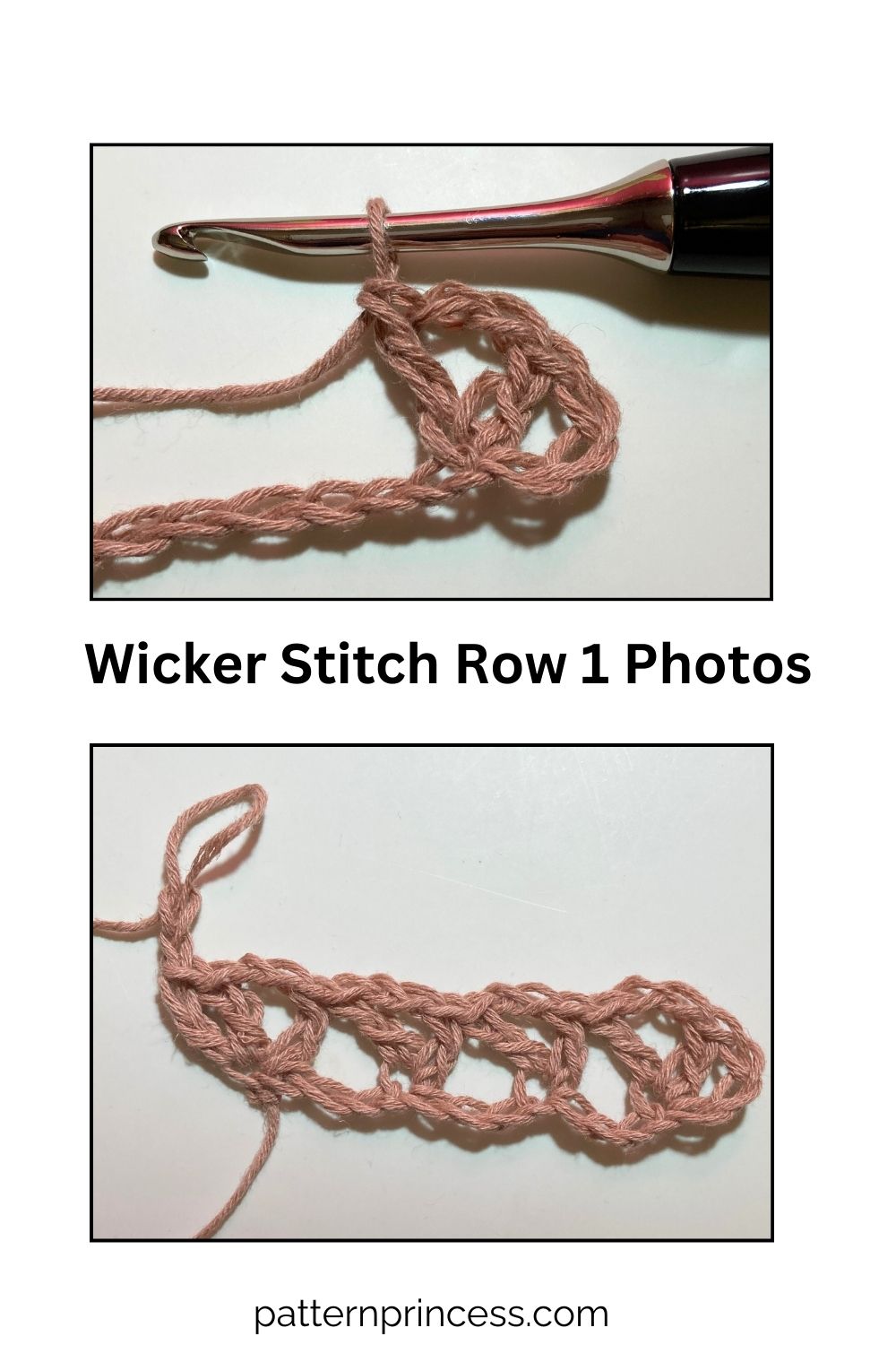 Wicker Stitch Row 1 Photos