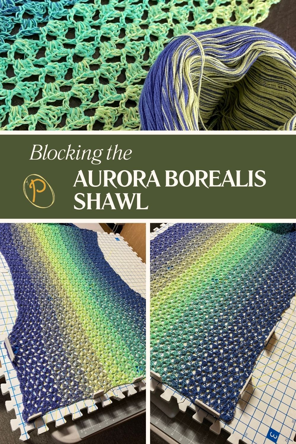 Blocking the Aurora Borealis Shawl