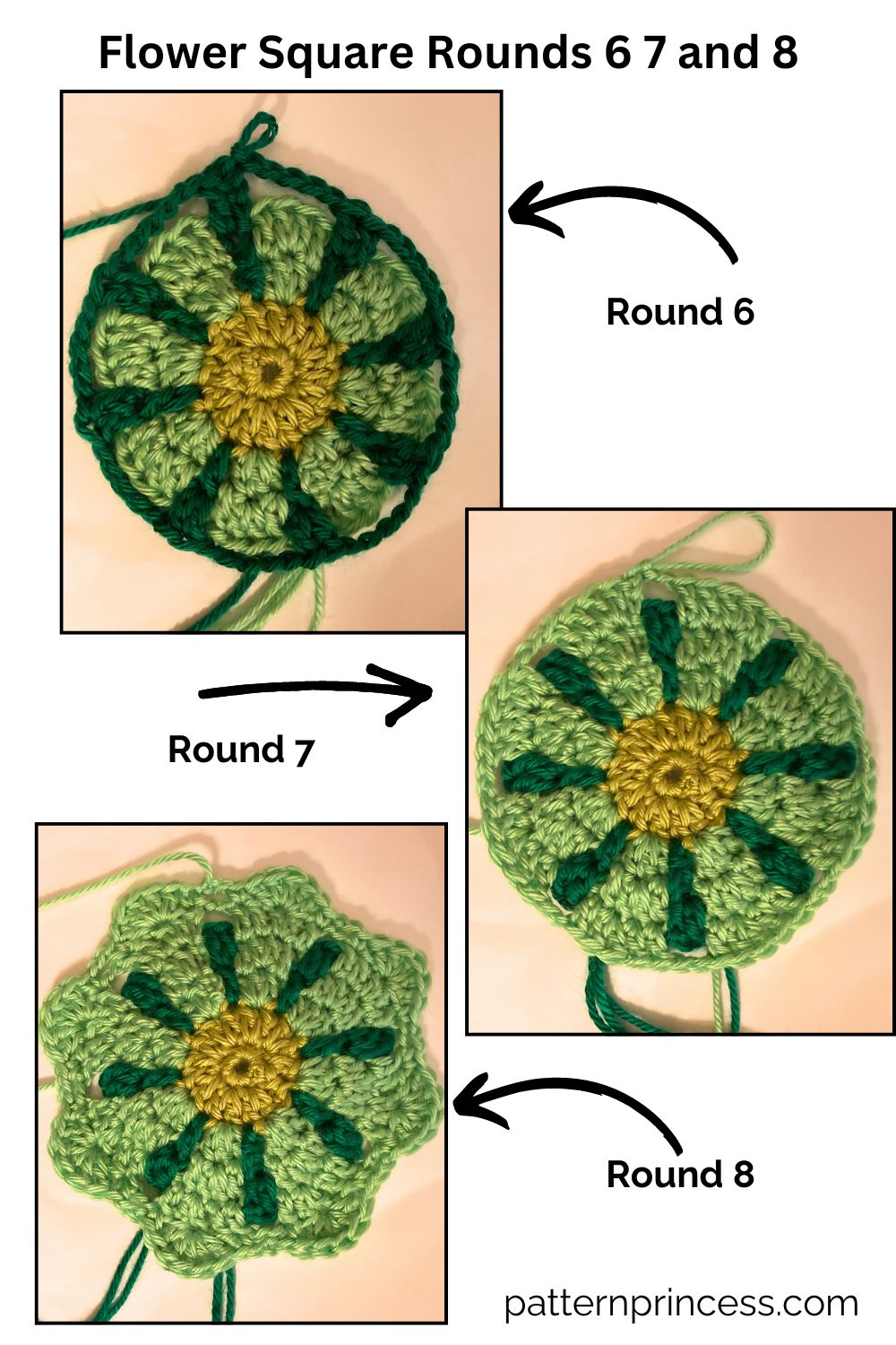 Flower Square Rounds 6 7 and 8