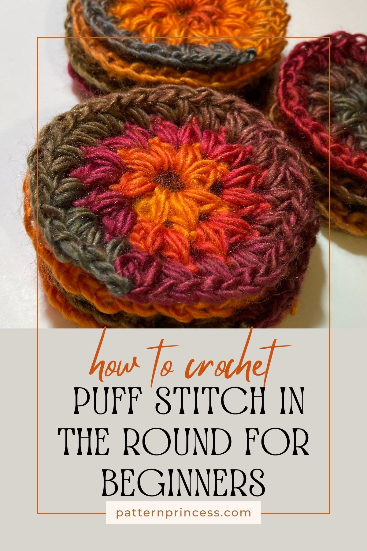 How to Crochet Puff Stitch in the Round for Beginners