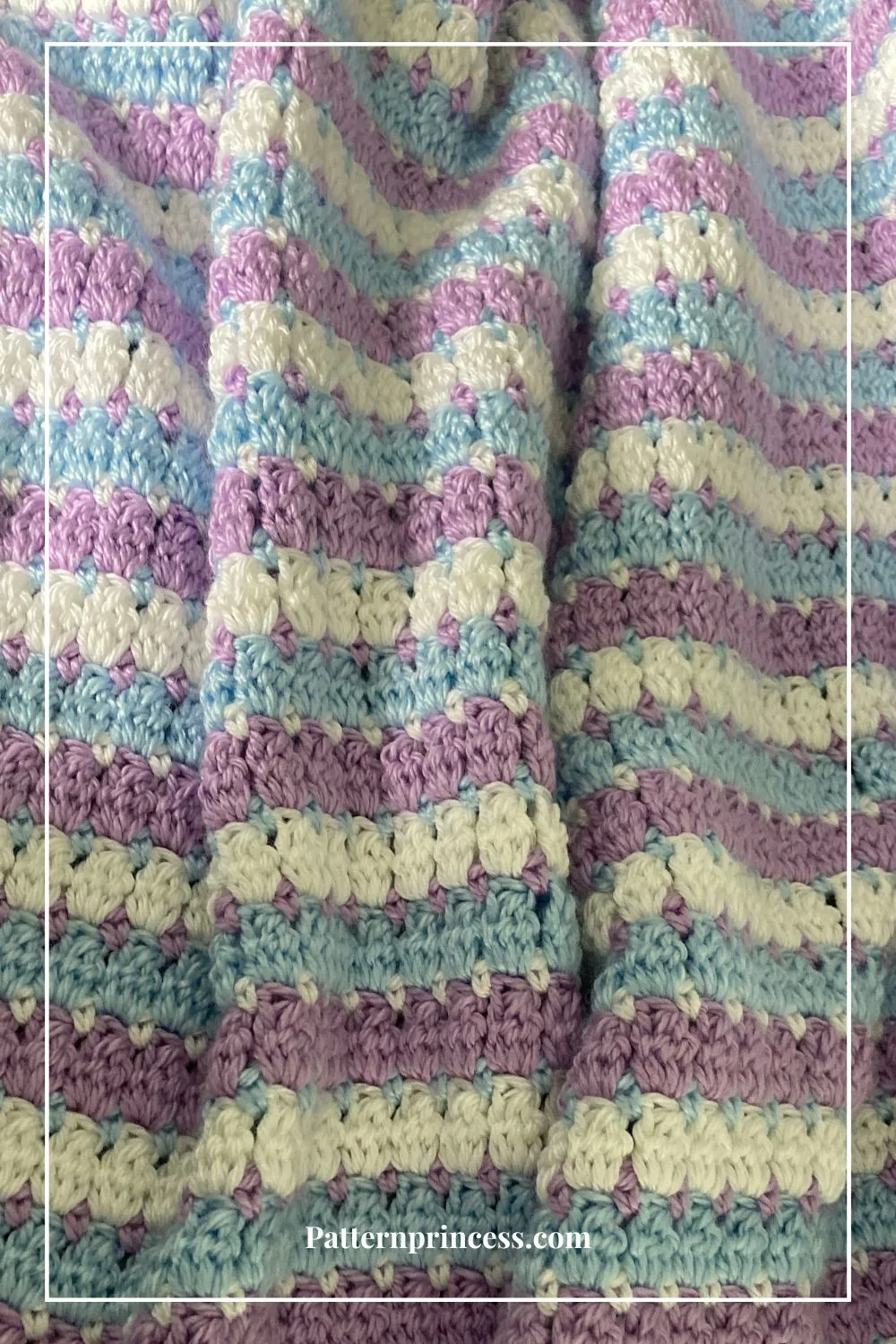 Pastel Striped Throw Blanket Close Up