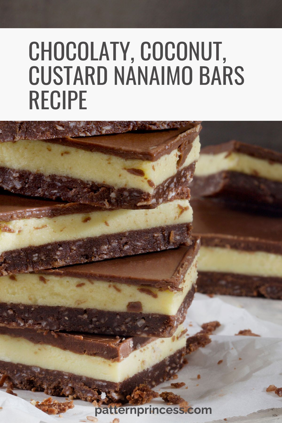 Chocolaty, Coconut, Custard Nanaimo Bars Recipe