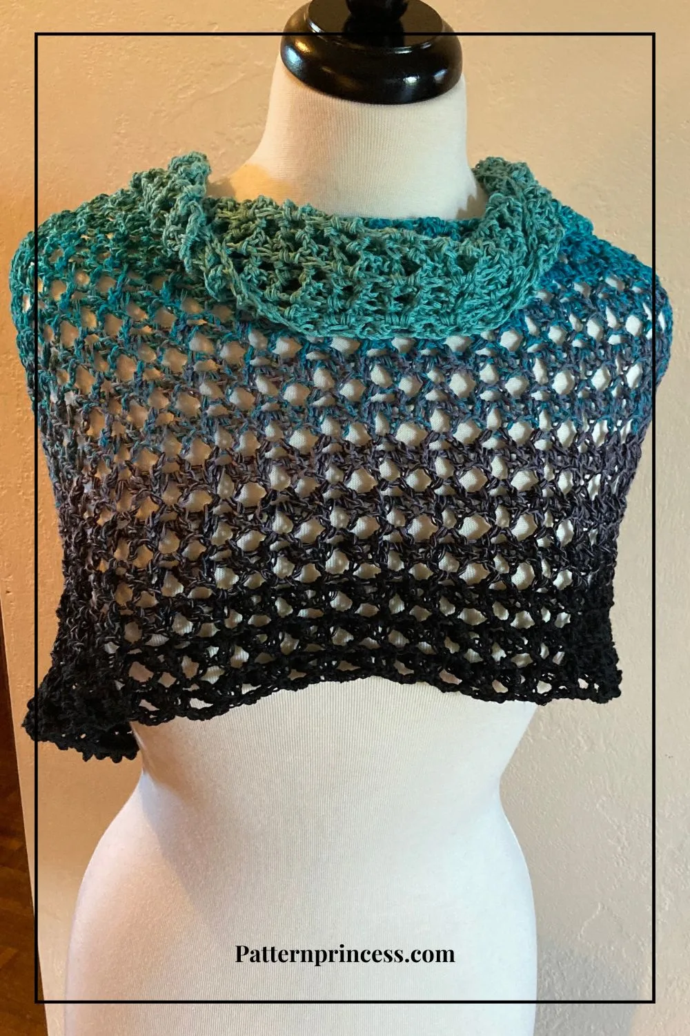Drape the Shawl Over the Shoulders Front to Back