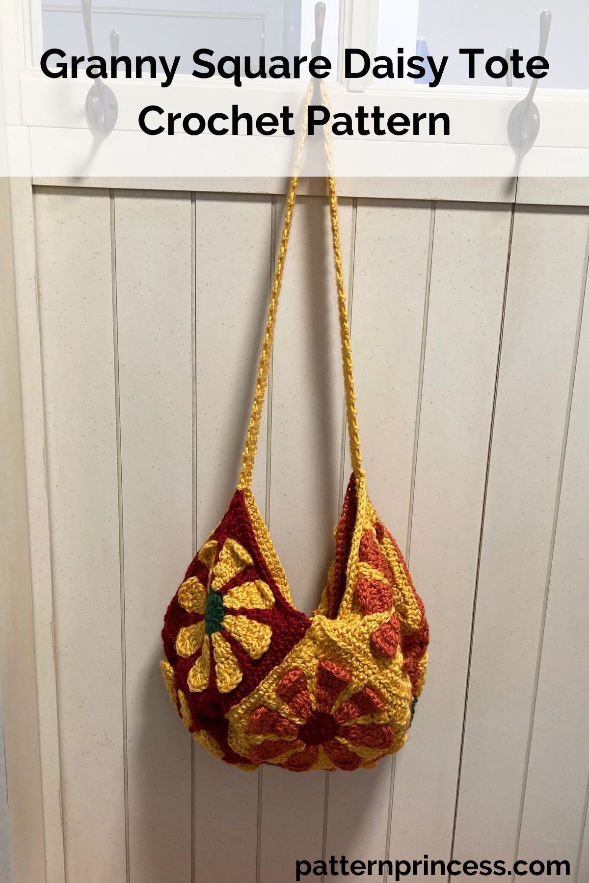 Granny Square Daisy Tote Crochet Pattern