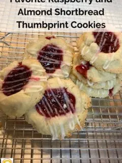 Favorite Raspberry and Almond Shortbread Thumbprint Cookies