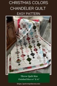 Christmas Colors Chandelier Quilt Easy Pattern