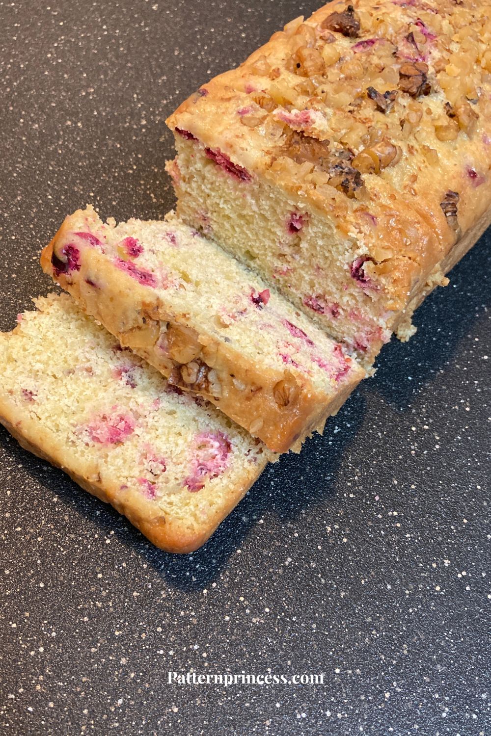 Homemade Cranberry Orange and Walnut Loaf Sliced