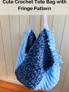 Cute Crochet Tote Bag with Fringe Pattern