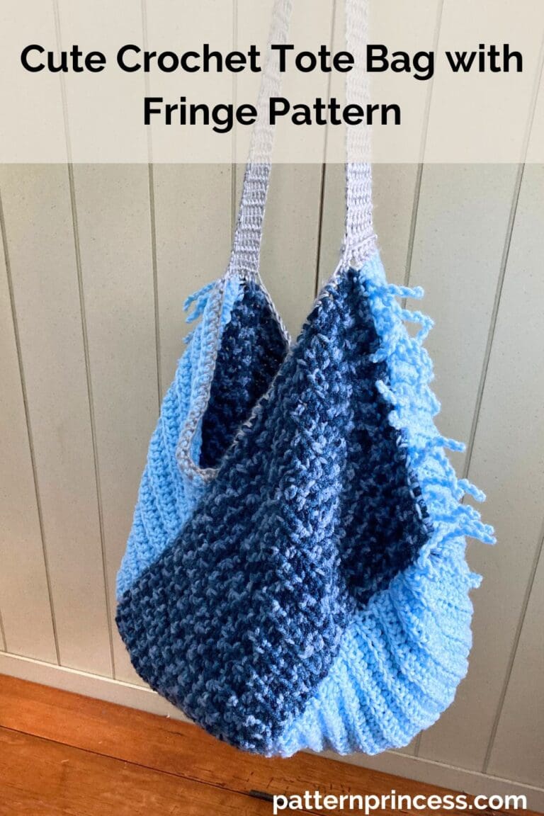 Cute Crochet Tote Bag with Fringe Pattern