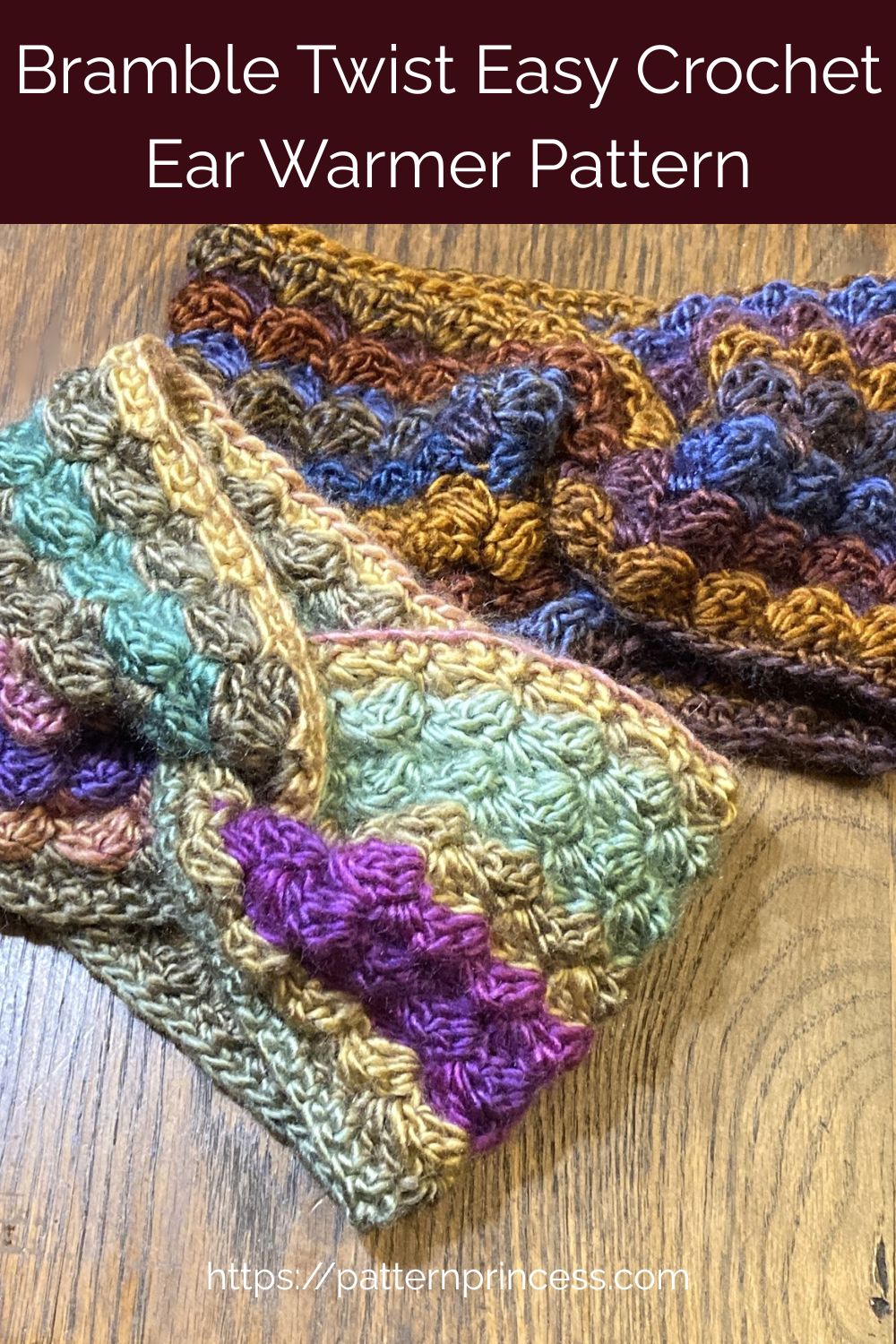 Bramble Twist Easy Crochet Ear Warmer Pattern - Pattern Princess
