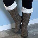 Easy Winter White Crochet Boot Cuffs Pattern