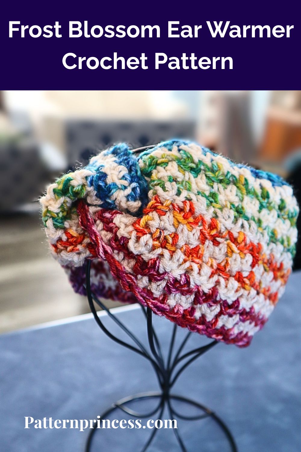 Frost Blossom Ear Warmer Crochet Pattern - Pattern Princess